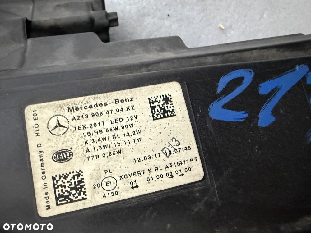 Reflektor Przód strona lewa Mercedes-Benz E W213 A213 MULTIBEAM - 4