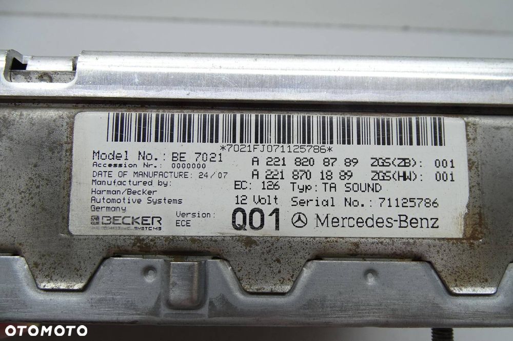 MERCEDES W221 W216 CL Wzmacniacz 2218208789 - 7