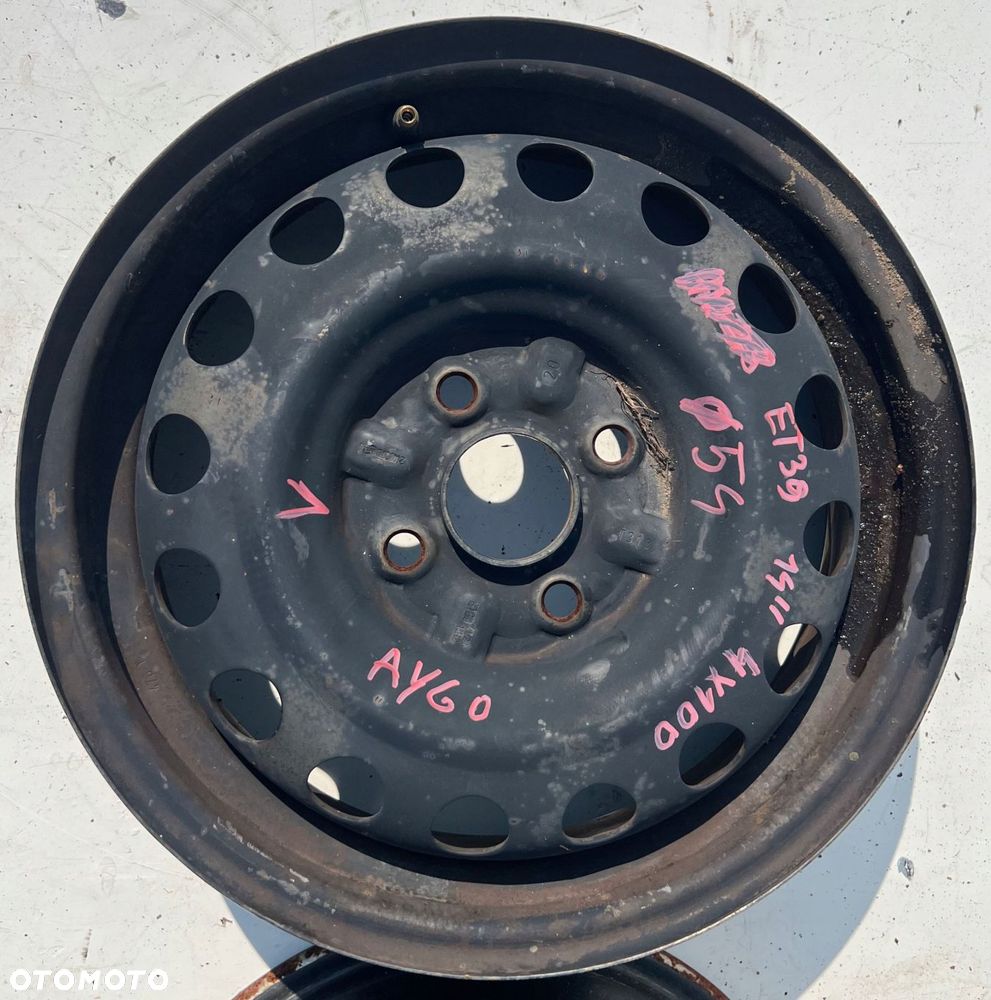 toyota aygo felgi stalowe 4.5jx14 et39 4x100 - 2