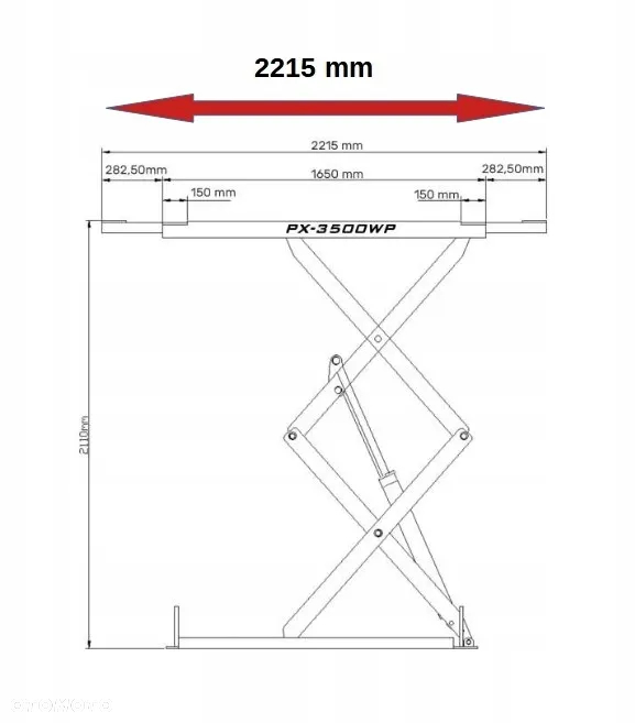 Podnośnik Nożycowy Podposadzkowy 3500kg Normet - 7