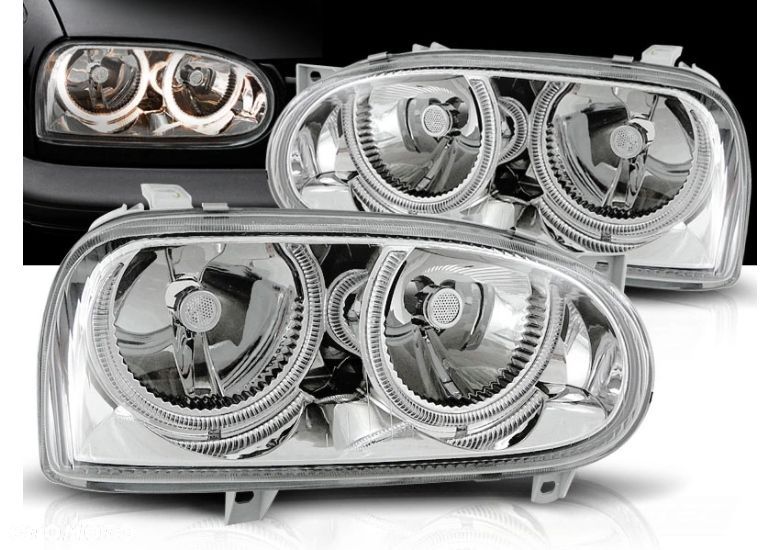 Lampy Reflektory GOLF III 3 RINGI Chrom - 1