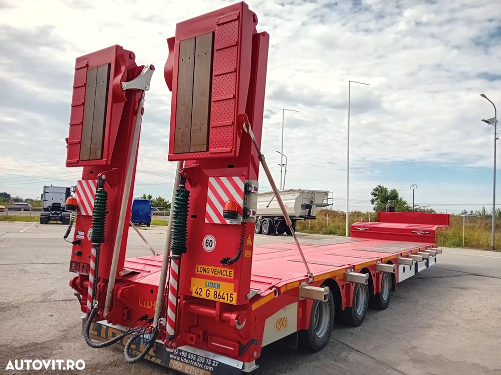 Lider TRAILER/LOW LOADER 3 AXE/3 AXELS, NOU/NEW TOP !!! - 8