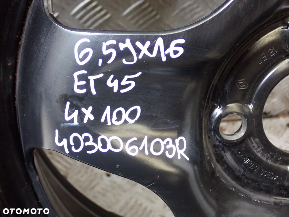 FELGI STALOWE DACIA / RENAULT 6,5JX16 ET 45 4X100 403006103R - 5
