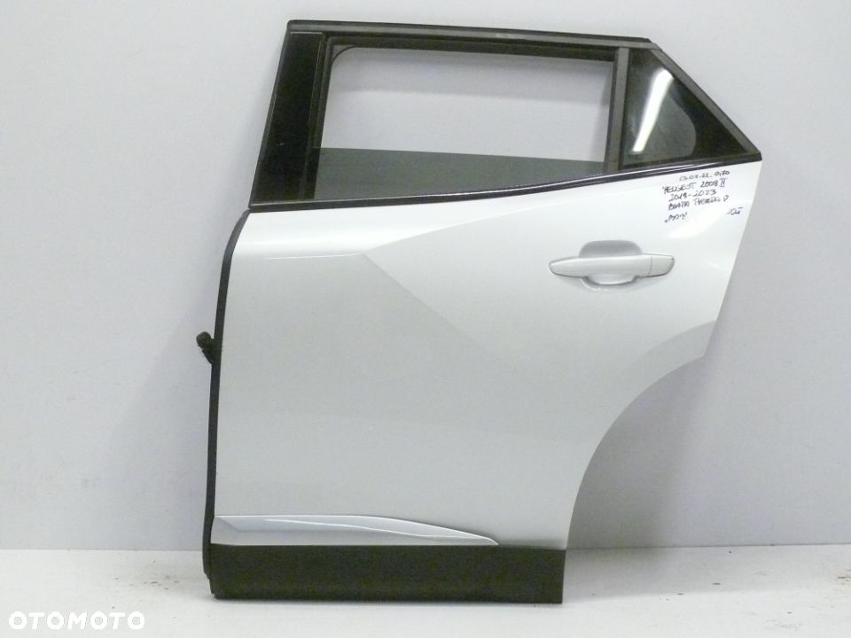 DRZWI TYLNE LEWE PEUGEOT 2008 II 2019-2023r. BIAŁA PERŁA KOMPLETNE - 1