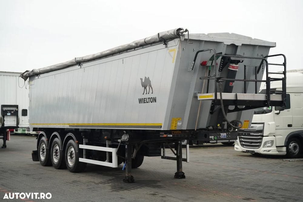 Wielton / SEMIREMORCĂ BASCULANTĂ - 46 m³ / ALUMINIU / AXĂ RIDICABILĂ / AXE SAF / GREUTATE: 6.130 KG / - 1