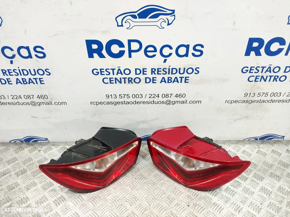 Conjunto Farolins Led Tras Traseiro Direito Esquerdo Seat Ibiza 4 IV 6J Facelift 3 Portas Original - 5