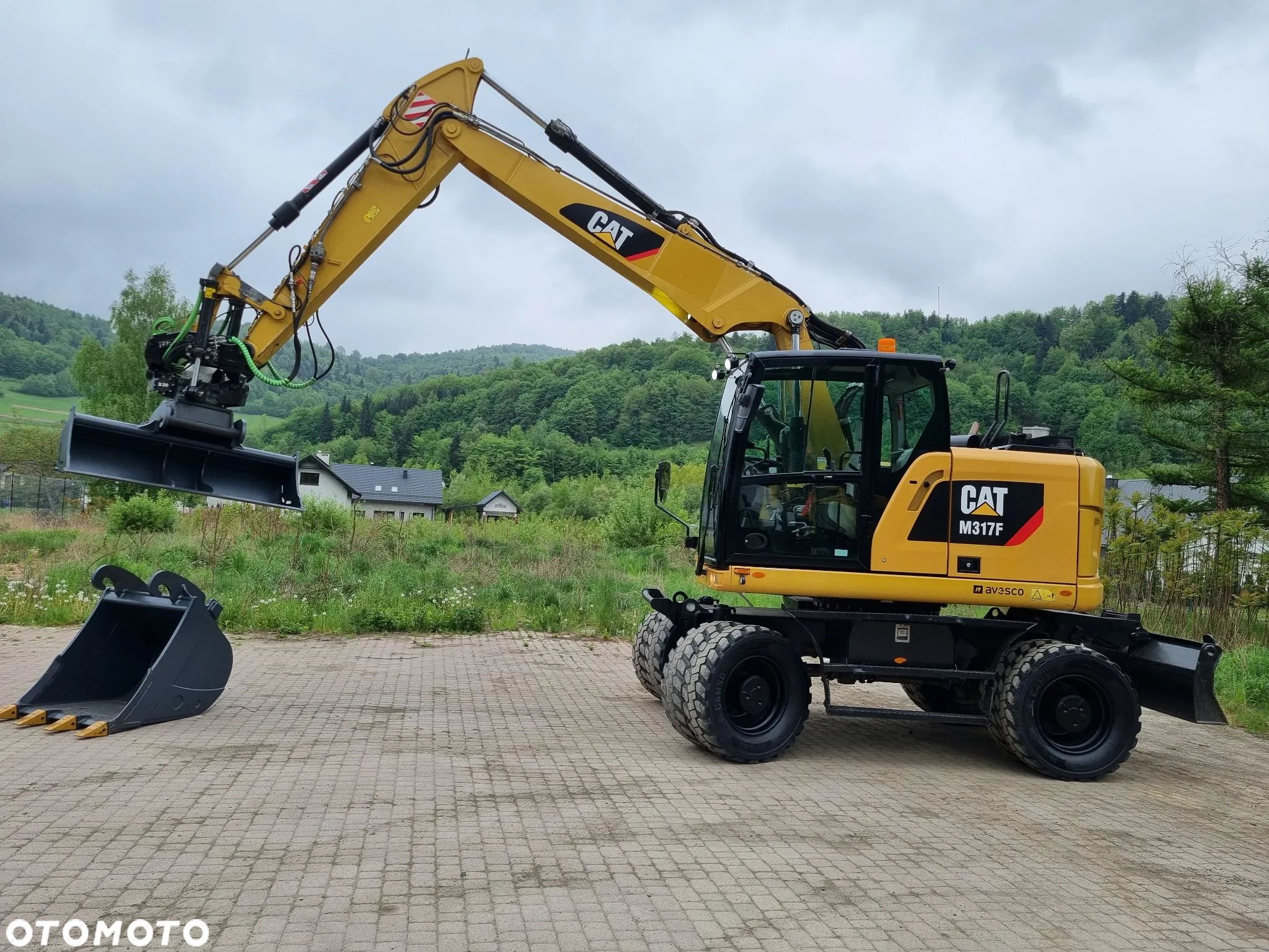 Caterpillar M317F Koparka Gąsienicowa 19 ton z Głowicą Obrotowo-Uchylną Steelwrist X20 Jak Nowa Z Norwegii - 1