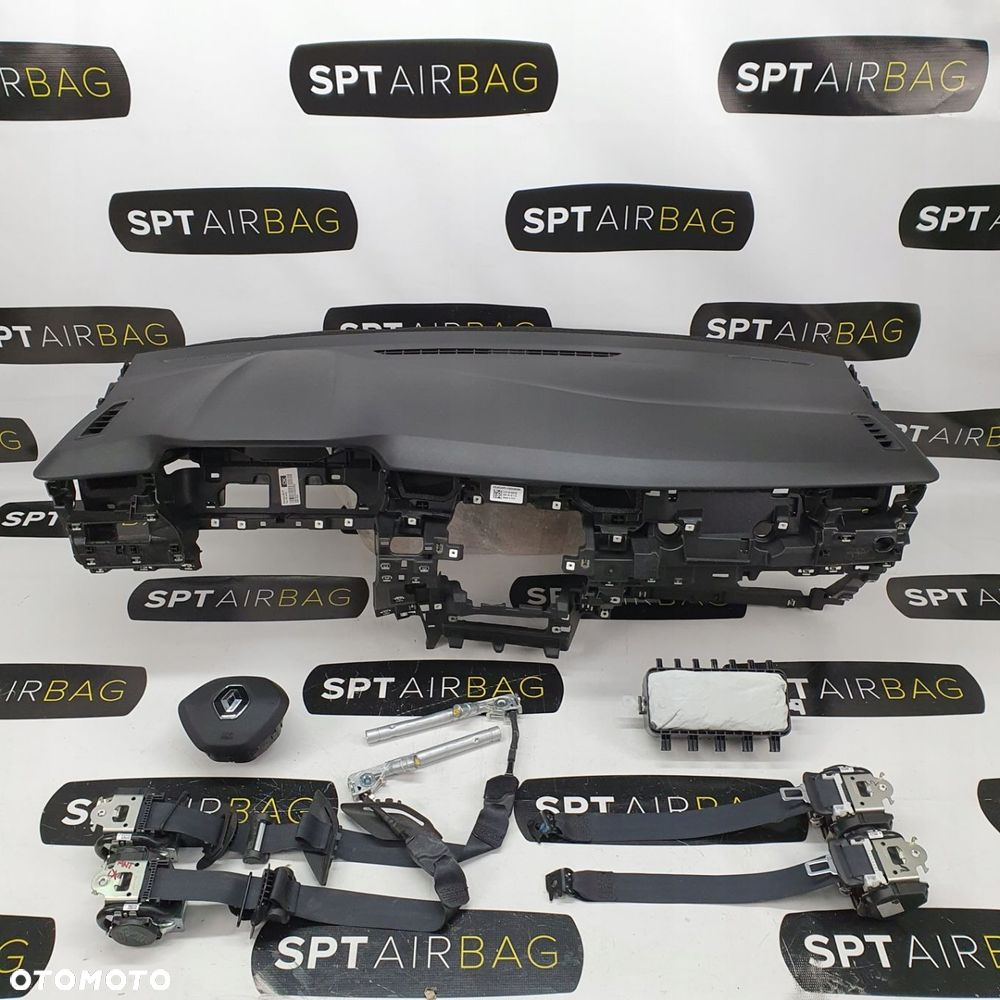 RENAULT CLIO V 5 DESKA ROZDZIELCZA KONSOLA KOKPIT PULPIT PODUSZKI AIRBAG AIR BAG PASY NAPINACZE KIT SET - 1
