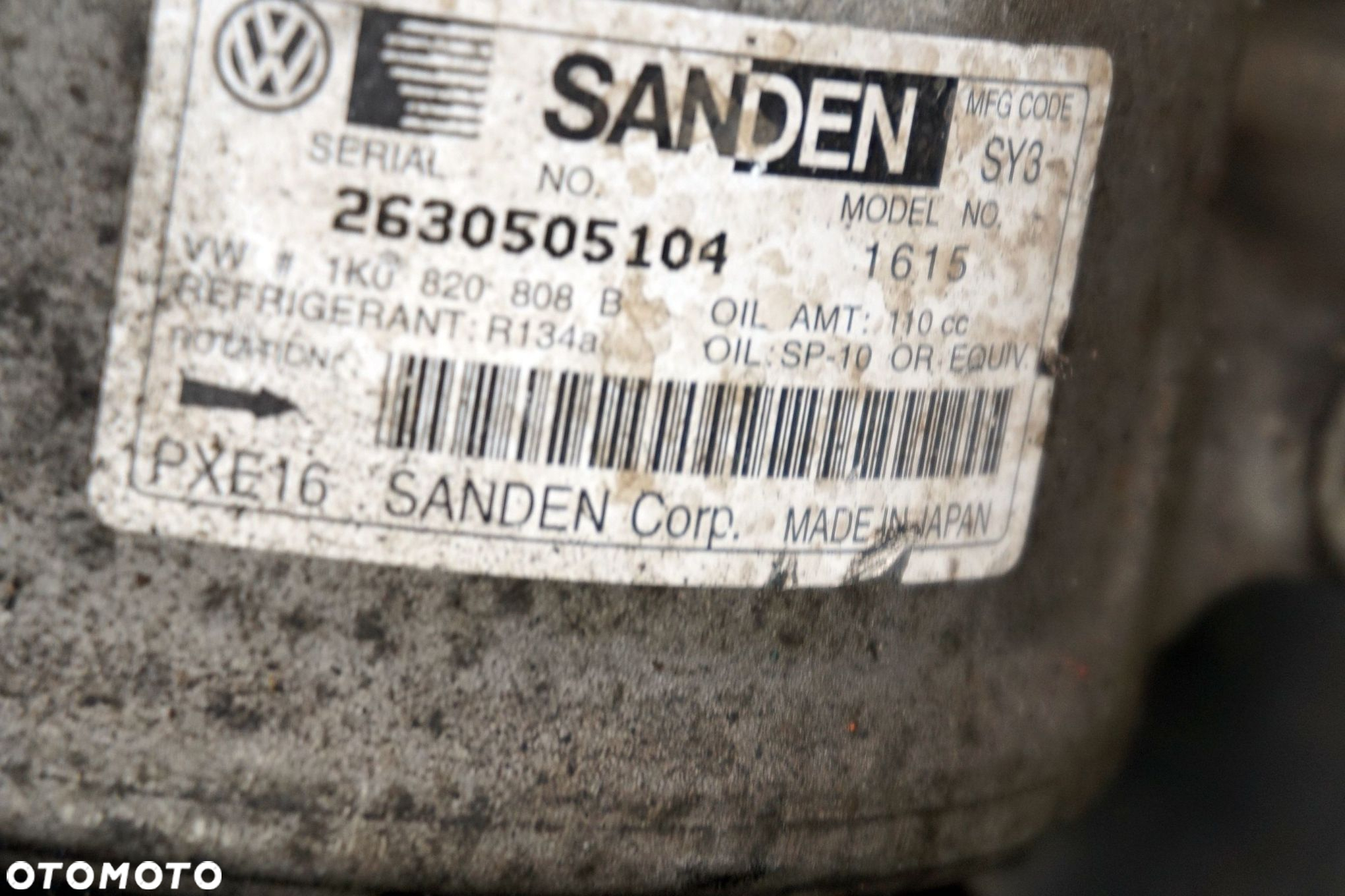 KOMPRESOR KLIMATYZACJI SPRĘŻARKA PASSAT B7 2.0 TDI 1K0820808B VOLKSWAGEN 2010-2014 - 2