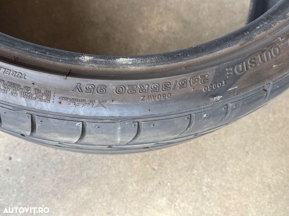Vând set anvelope 245/35/20-275/30/20 bridgestone de vară cu runflat ca noi - 8