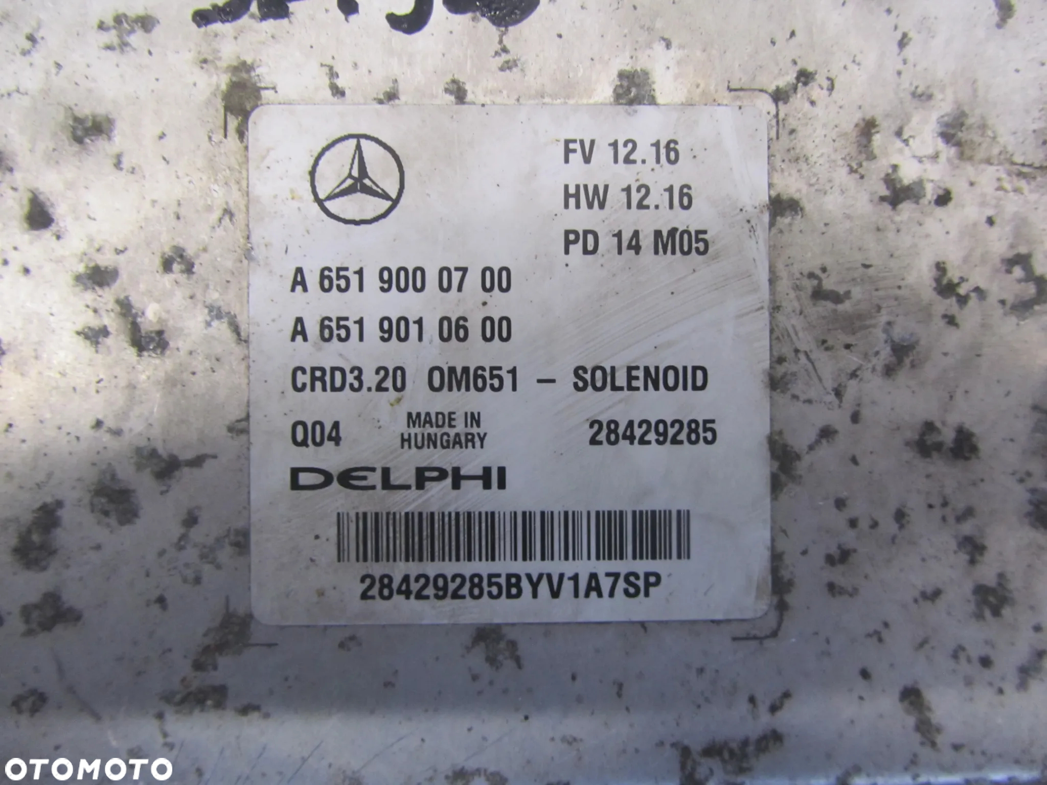 mercedes sprinter 906 2.2cdi 651 komputer silnika a6519000700 - 2