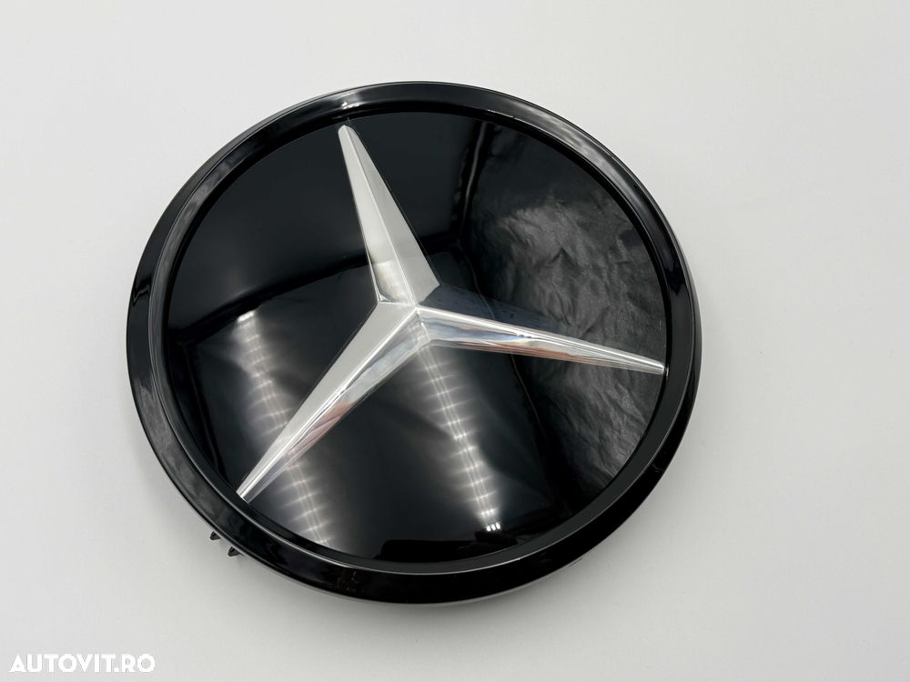 Emblema Compatibila Mercedes W204 sticla crom/negru distronic c class - 4