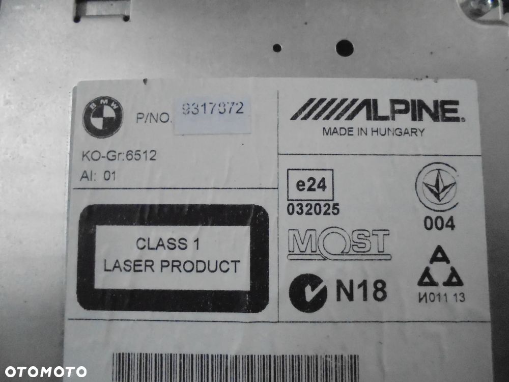 BMW F10 F11 F20 F21 F25 F30 F31 Radio CD Nawigacja Alpine  9317872 - 4