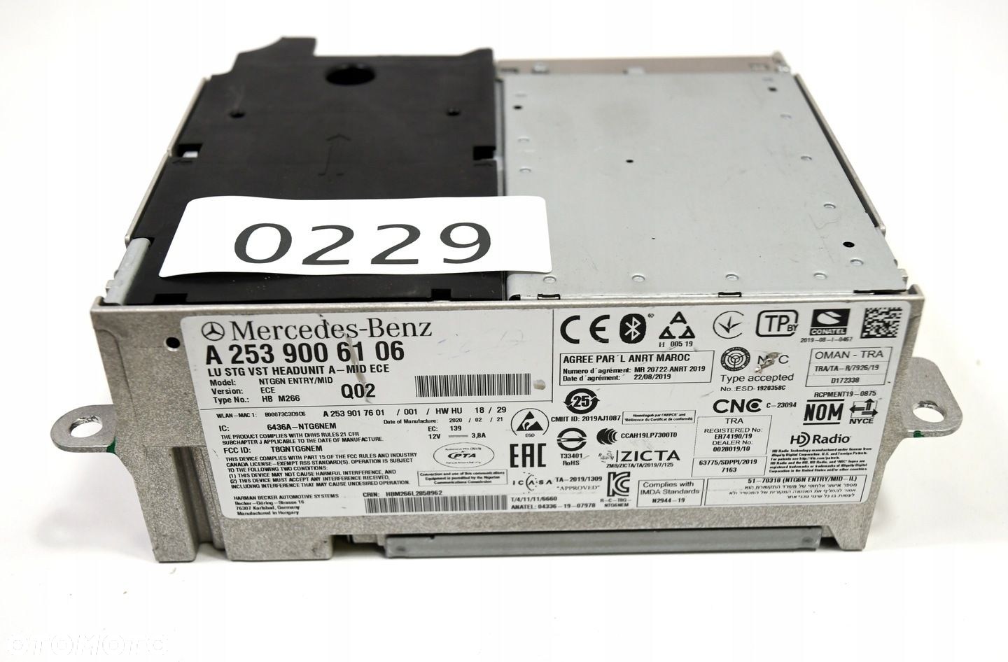 MERCEDES GLC W253 EQC W293 NAWIGACJA RADIO A2539006106 - 2