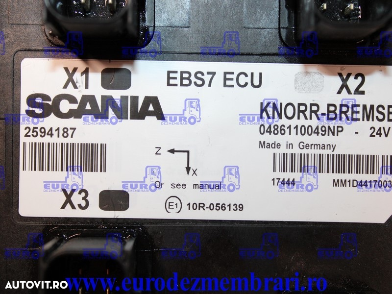 CALCULATOR EBS7 SCANIA NGS 2594187, 0486110049, 2561590, 2789427 - 3