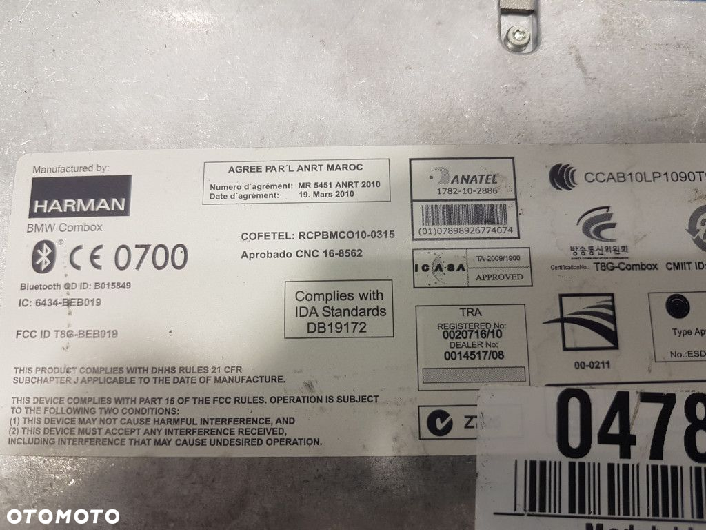 BMW 3 F30 MODUŁ BLUETOOTH 9257150 - 3