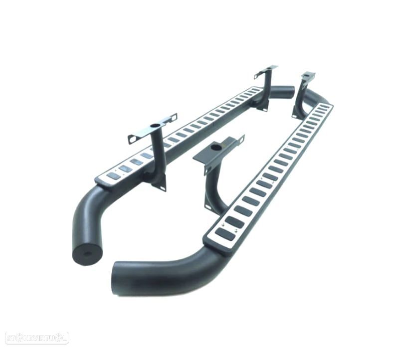 ESTRIBOS LATERAIS LAND ROVER DEFENDER 110 PRATEADO 83-16 - 2