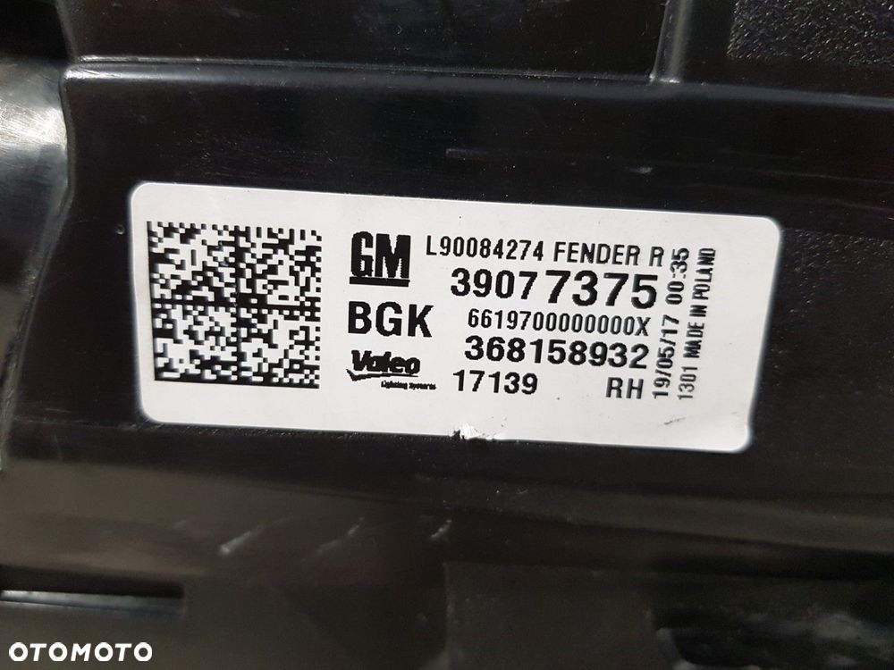 ORYGINALNA LAMPA TYLNA PRAWA W BŁOTNIK PRAWY TYŁ OPEL ASTRA K 5 V KOMBI 15-19 39077375 - 13