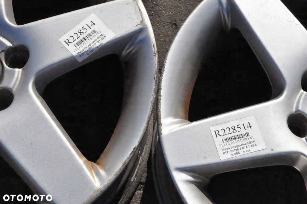VOLVO C30 S40 V50 FELGI ALUMINIOWE R17 7J 5X108 ET 52.5 30671415 - 6