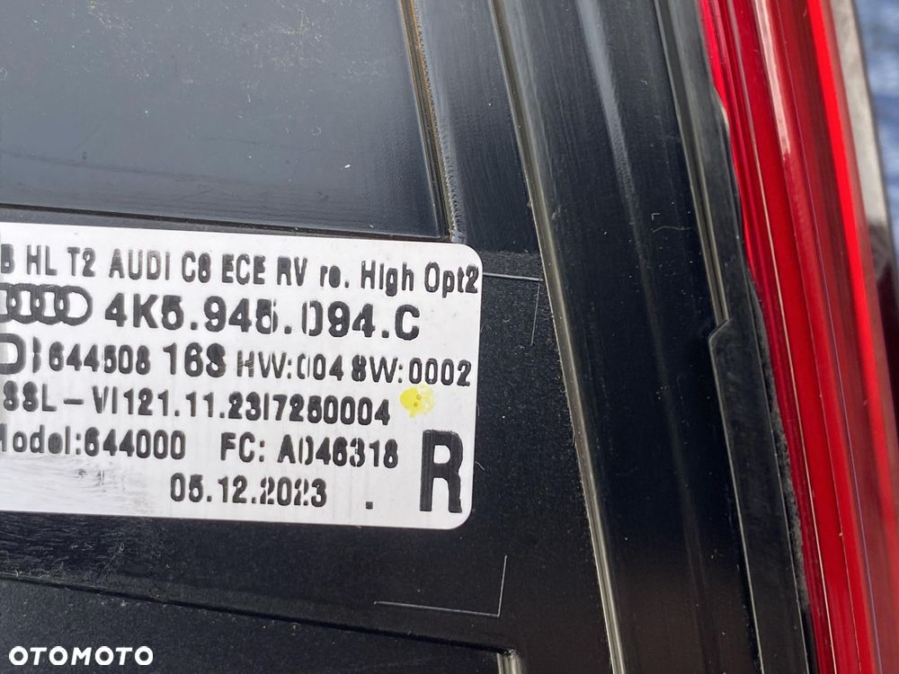 AUDI A6 C8 LIFT 23- KOMBI AVANT OPT2 LAMPY TYŁ TYLNE LAMPA MATRIX ORYGINAŁ - 6