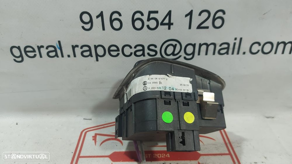 Comando Luzes Switch Comutador Botão Mercedes Class C W203 A2035451204 Original - 2