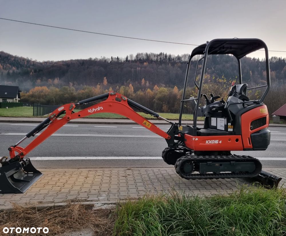 Kubota KX016-4 Koparka Gąsienicowa 1,8 tony jak Nowa 2016r Rozsuwane Gąsienice podwozie Szybka i wolna jazda! Import Norwegia 1900mtg Zadbana Zero luzów wycieków! Gąsienice mało zużyte. Skrętne Ramie - 5