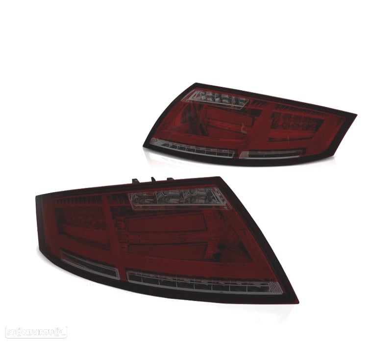FAROLINS TRASEIROS AUDI TT 06-14 LED VERMELHO FUMADO DINAMICOS - 3