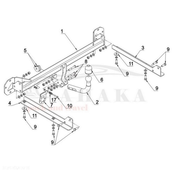 Hak Holowniczy Odkręcany Do Honda Civic Tourer Kombi Od 2014 - 3