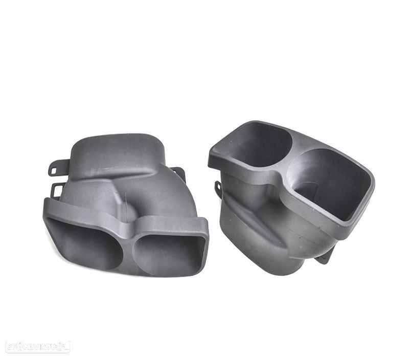 PONTEIRAS DE ESCAPE MERCEDES W205 C205 14-21 LOOK BRABUS PRETAS - 4