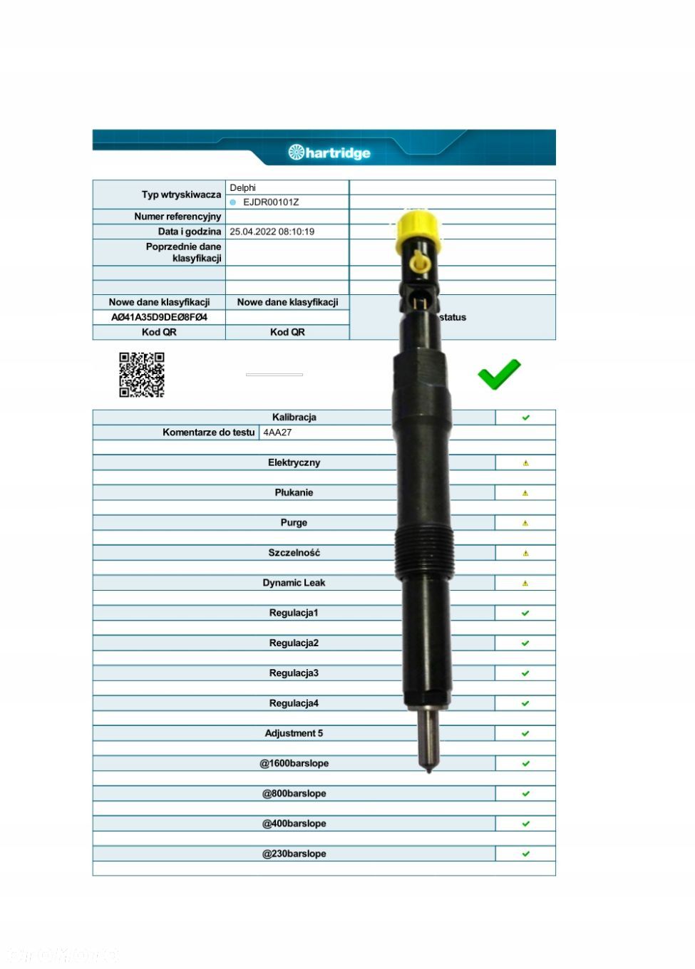 Wtryskiwacz DELPHI EJDR00101Z Ford Mondeo 2.0 TDCi - 1