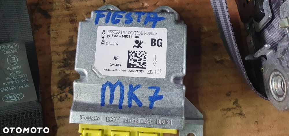 Konsola poduszki pasy AIRBAG sensor zestaw naprawczy Ford Fiesta MK7 ORYGINAŁ !!! - 12