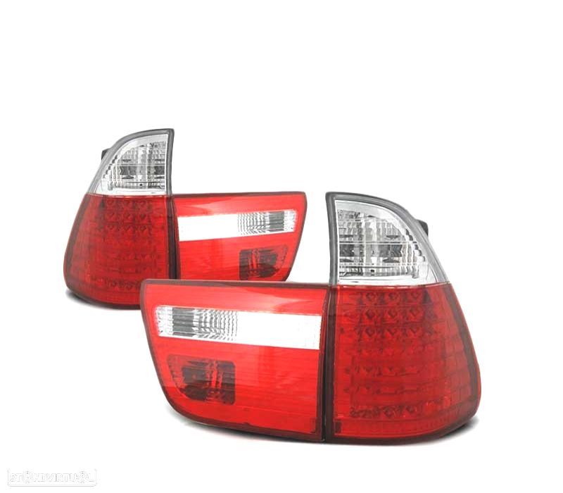FAROLINS TRASEIROS LED BMW X5 E53 99-03 VERMELHO CLARO - 2