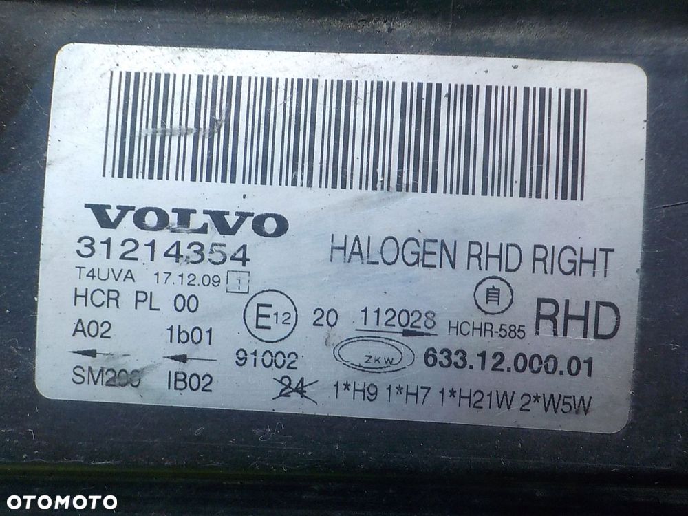 VOLVO S80 II LIFT I 2.4 D 10r SEDAN 4D lampa prawa przod 31214354 - 6