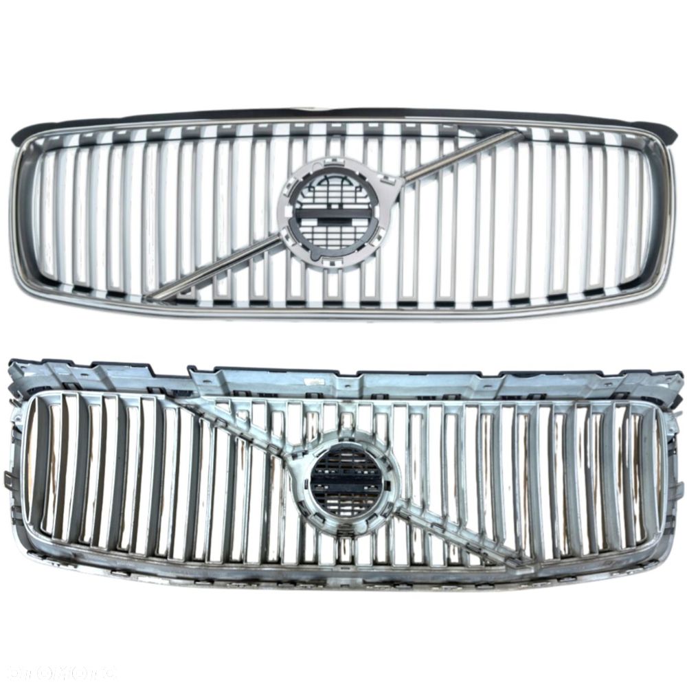 ATRAPA KRATKA ŚRODKOWA GRILL CZARNA PASUJE DO VOLVO XC90 2015-2019 - 4