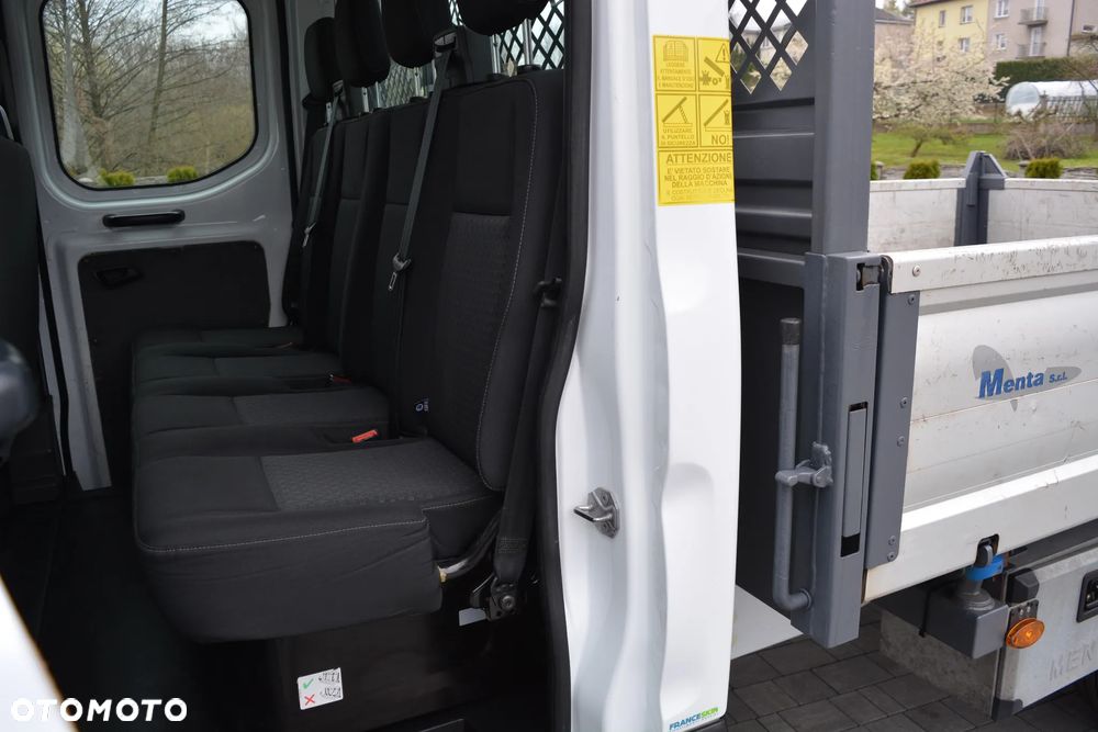Ford TRANSIT_PIĘKNY 2020/21 Rok-EURO 6+KLIMA_SOLIDNA 3-STRONNA ORYGINALNA WYWROTKA Z WŁOCH_7-OSÓB BRYGADÓWKA DOKA - 17