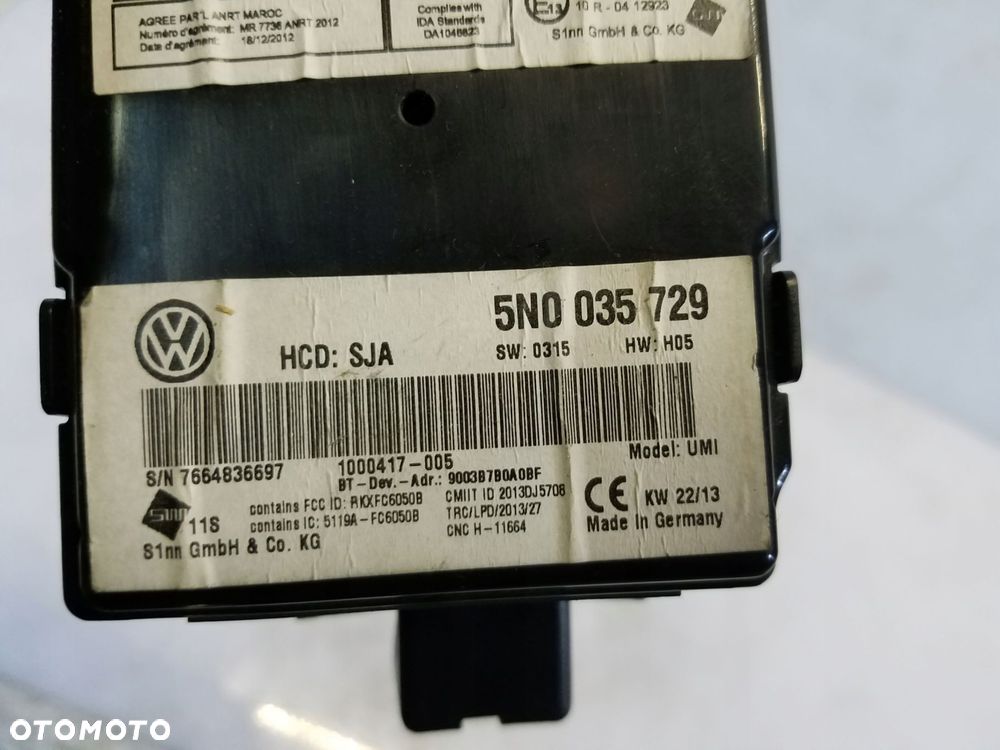 moduł vw jetta vi 5n0035729 - 3