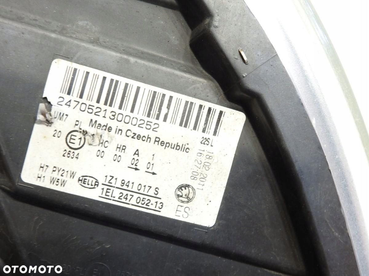 LAMPA LEWA PRZEDNIA PRZÓD SKODA OCTAVIA II LIFT 1Z1941017S 1EL247052-13 - 6