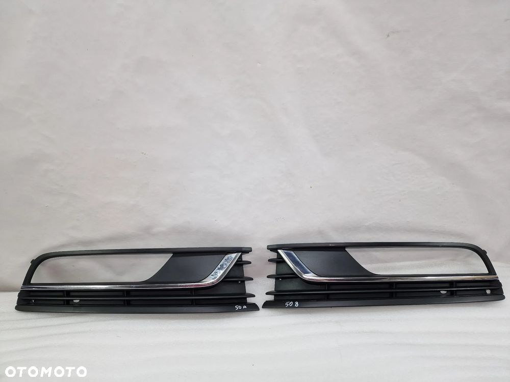 VW PASSAT B7 3AA 10-14 LEWA / PRAWA KRATKA BOCZNA ZDERZAKA PRZEDNIEGO PRZÓD Z OPCJĄ CZARNEJ LISTWY NA DOLE , NR 3AA853666 , 3AA853665 , NR AUKCJI E/50 - 1