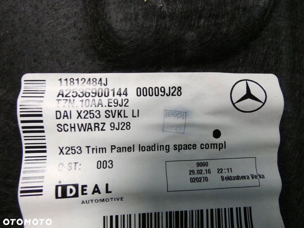 MERCEDES GLC W253 X253 BOCZEK TAPICERKA BAGAŻNIKA LEWY TYŁ - 4