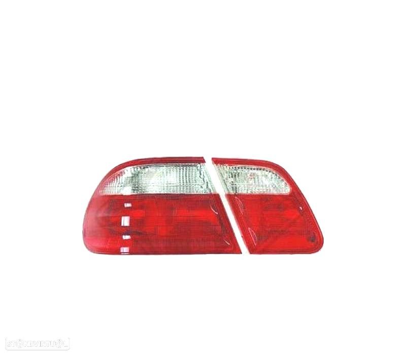 FAROLINS MERCEDES CLASE E W210 95-99 VERMELHO BRANCO - 1