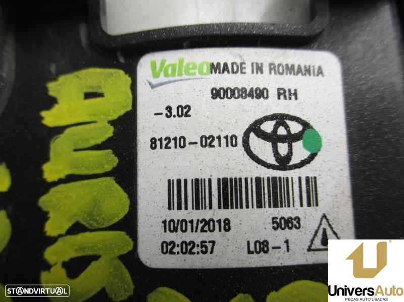 FAROL NEVOEIRO DIREITO TOYOTA AURIS 2018 -8121002110 - 1