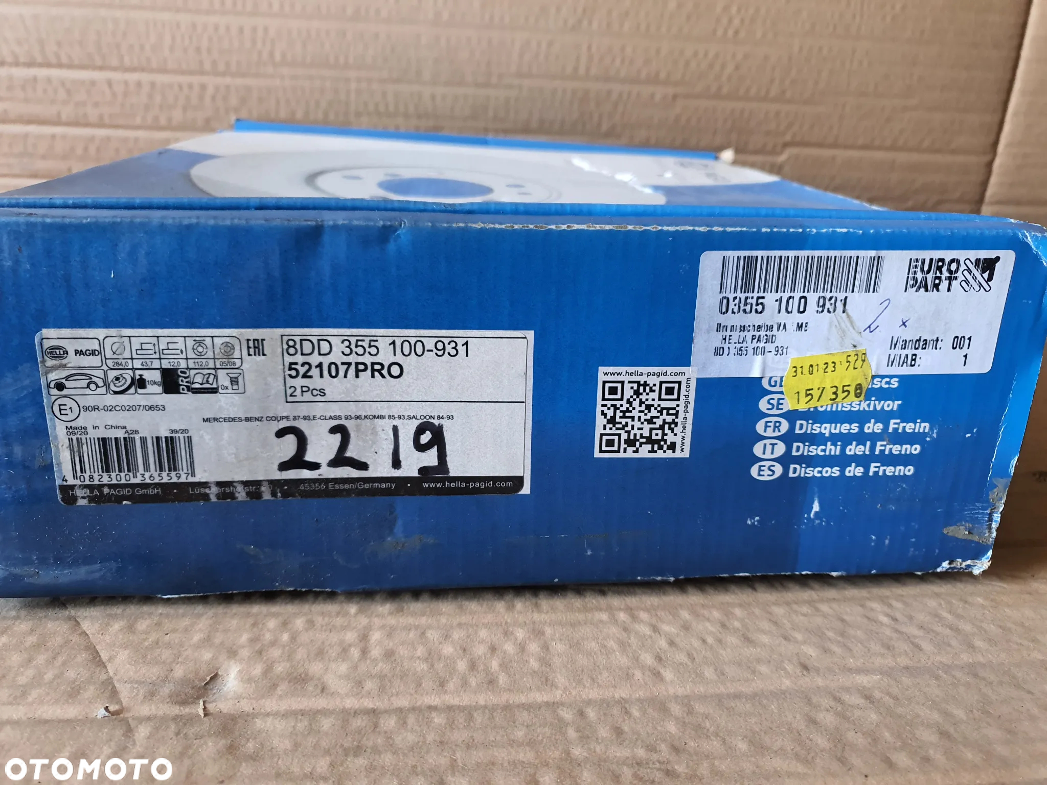 Tarcze hamulcowe przód 284x12 Mercedes W124 S124 1244211312  124421131264 - 5