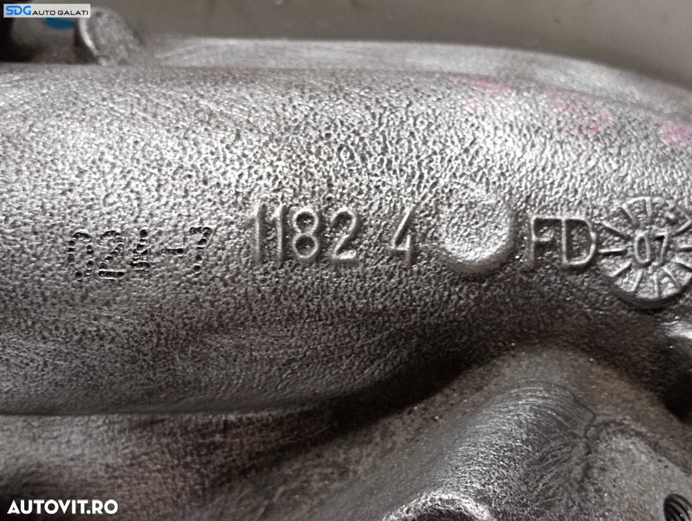 Tub Tubulatura Conducta Teava Ghidaj Admisie Aer Turbo Turbina Turbosuflanta cu Senzor presiune Renault Megane 2 1.9 DCI 2002 - 2008 Cod 8200375080 0281002709 [M5222] - 4