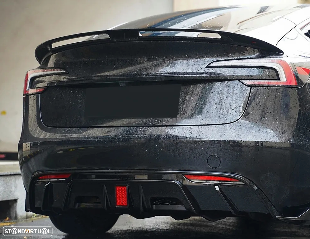 Conjunto Tesla Model 3 Spoiler, Aileron, Laminas e Difusor - 23