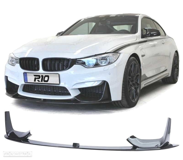 SPOILER LIP FRONTAL PARA BMW F80 M3 F82 F83 M4 14- PRETO BRILHANTE