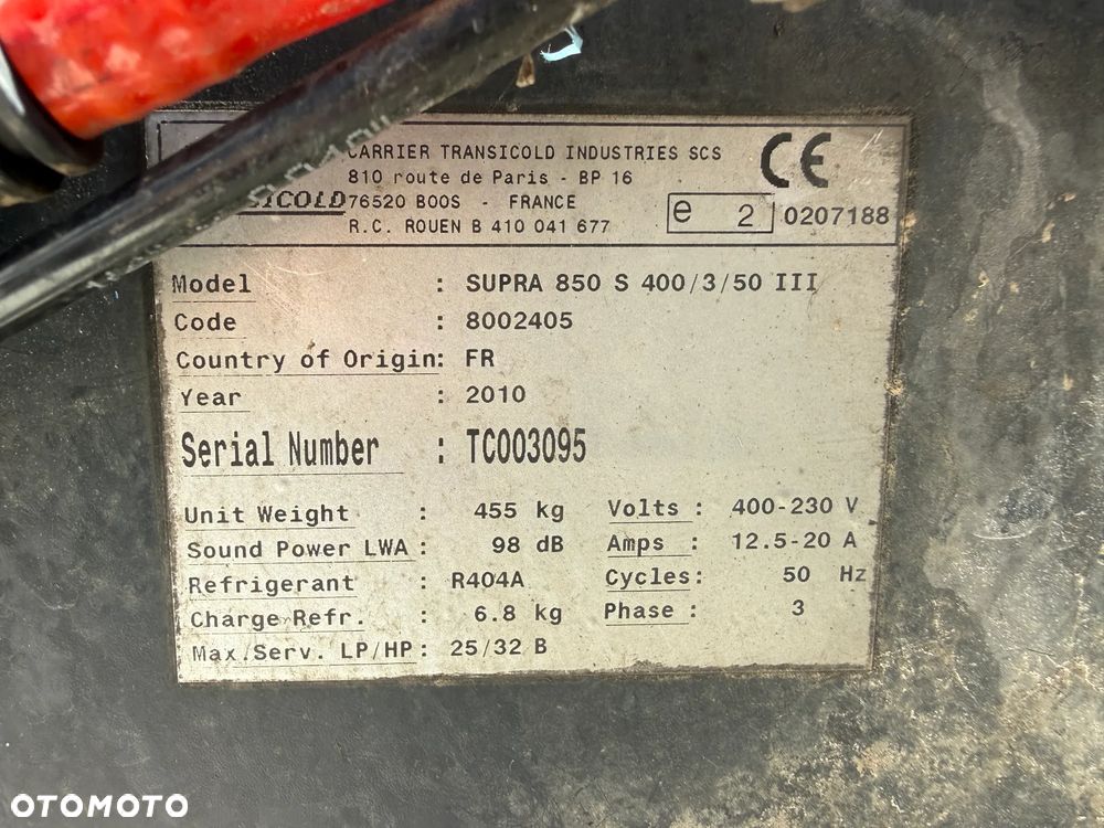 Agregat chłodniczy CARRIER SUPRA 850 - 3