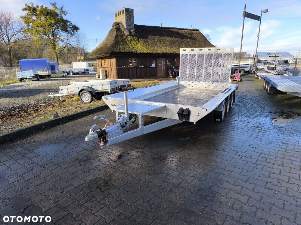 Martz Przyczepa Bau 400x180 3500kg 3 osie pod koparke koparka walec - 7