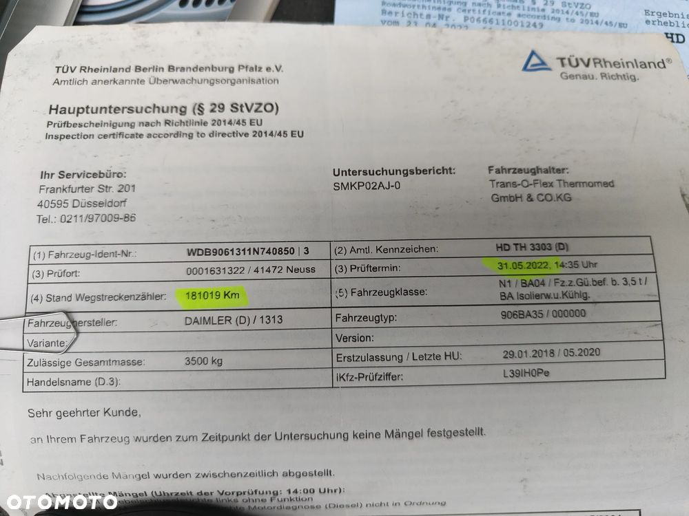 Mercedes-Benz Sprinter 316 2018r Chłodnia Mroźnia -20*C CARRIER XARIOS 350 KONTENER - 40