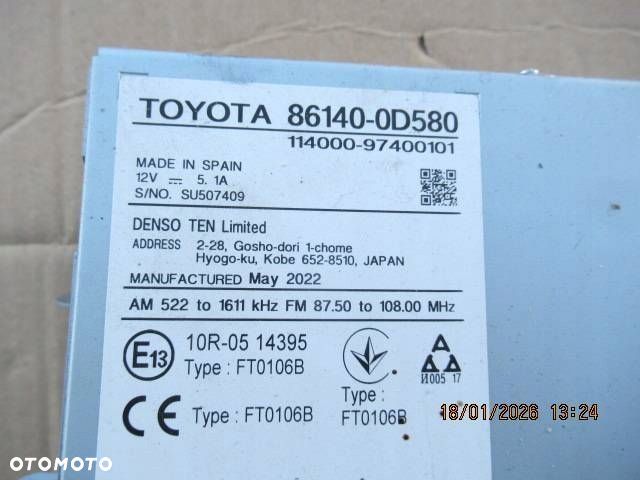 toyota yaris iv radio 86140-0d580 861400d580 - 4