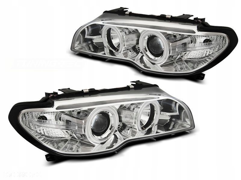 LAMPY BMW E46 03-06 C/C RINGI CCFL CHROM XENON - 1